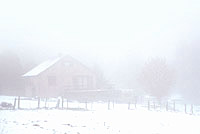 Maison Haut-Fays in de sneeuw.